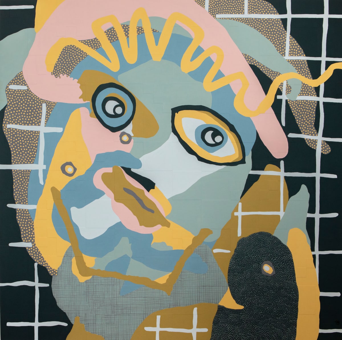 Words Out | Original Art | Shhh Faces Painting