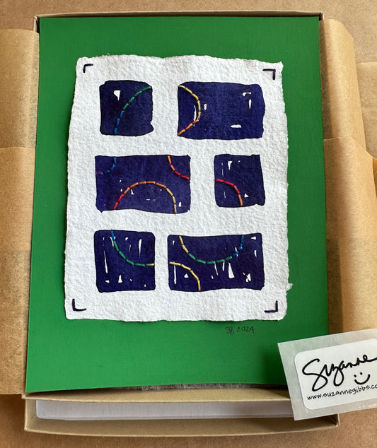 Stitch & So #21 Elusive Rainbow | Stitch Painting | Original Art