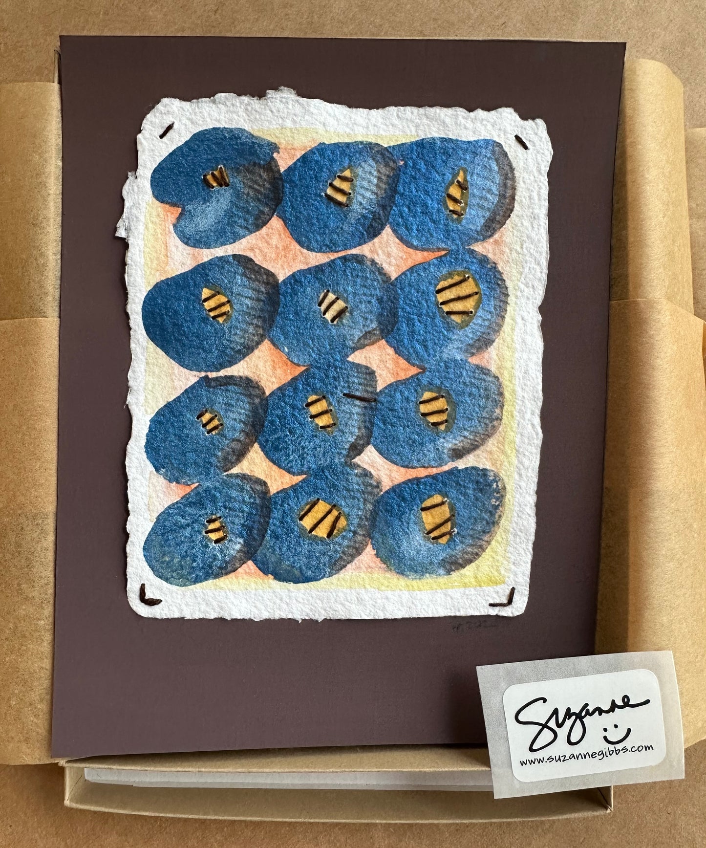 Stitch & So #32 Across the Aisle | Stitch Painting | Original Art