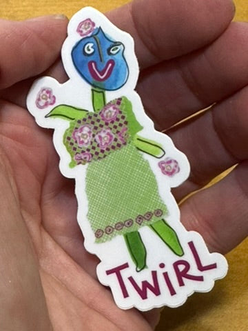 TWIRL | Full Color Die-Cut Vinyl Sticker