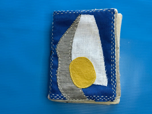 Cloth Book — Aquatic | Cotton, Linen, Sashiko Thread