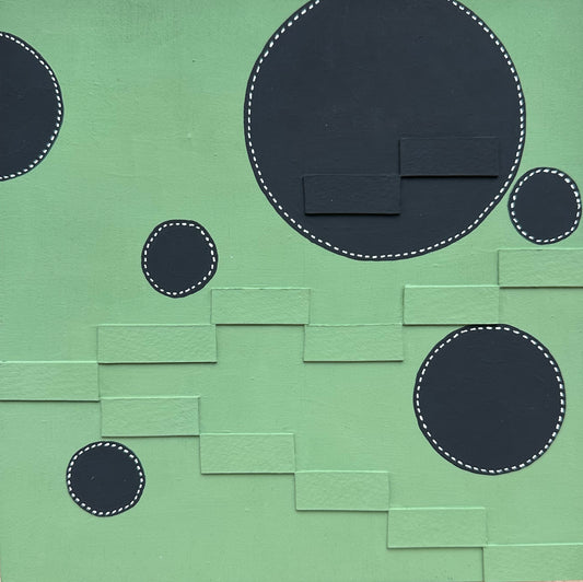 Dots 80, 81, & 82, Forest + Black 3 Part Art | Original Art | Painting