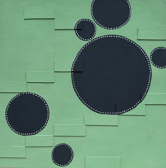 Dots 80, 81, & 82, Forest + Black 3 Part Art | Original Art | Painting