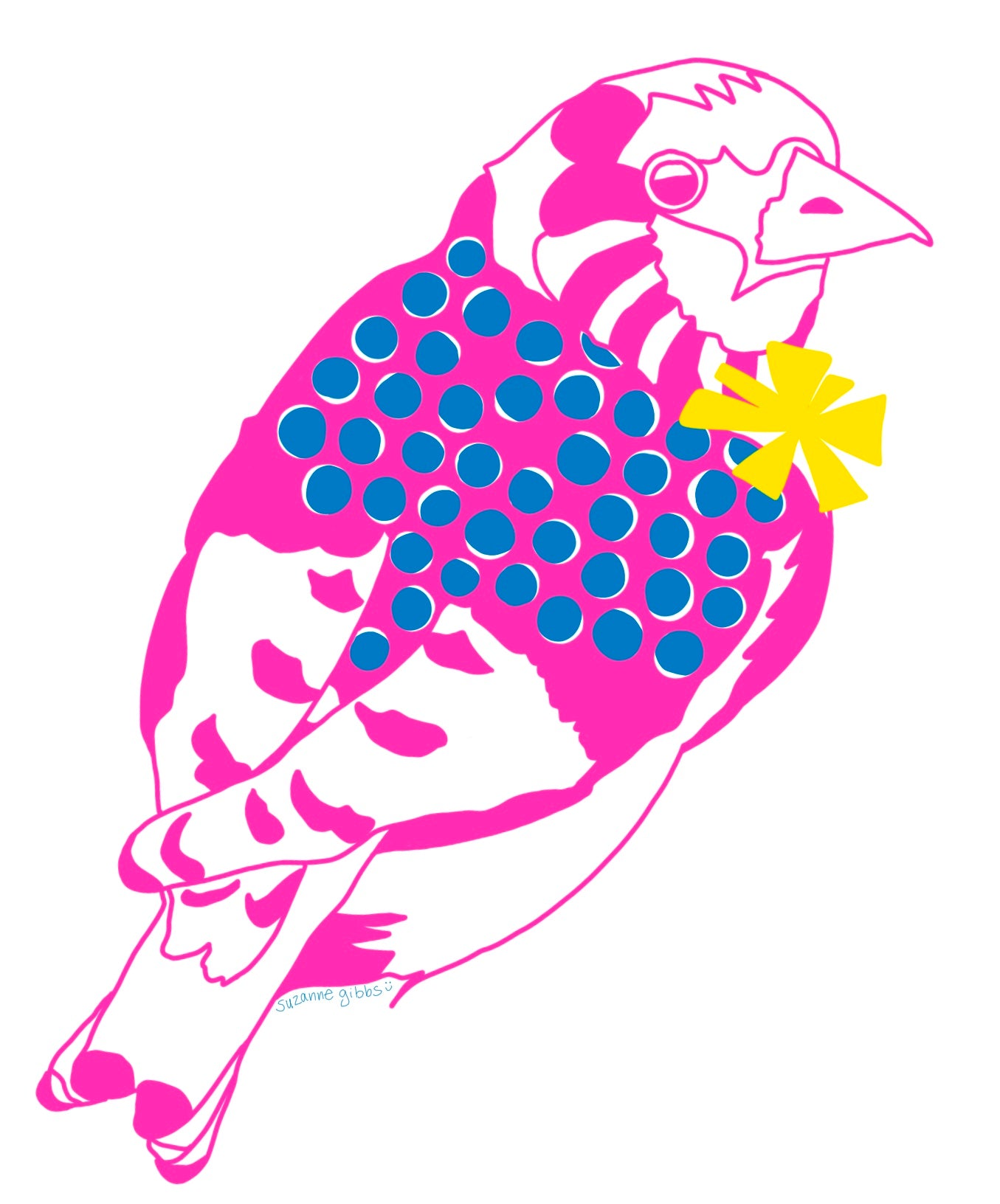 Pink Bird | 2 x 1.24 Inch Die Cut Sticker