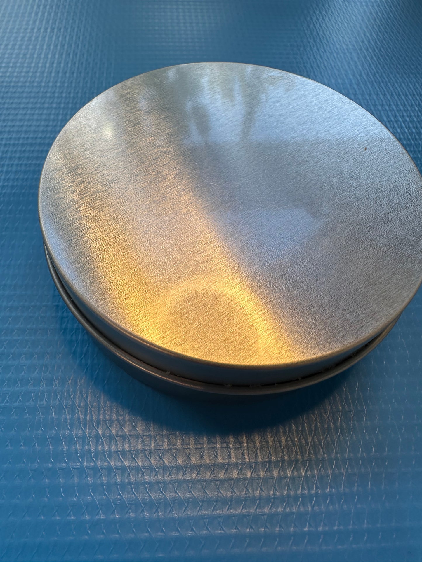 Small Tin Sketchbook | Metal Container Repurposed | Circle Paper Holder | 40 Pages | One of a kind!