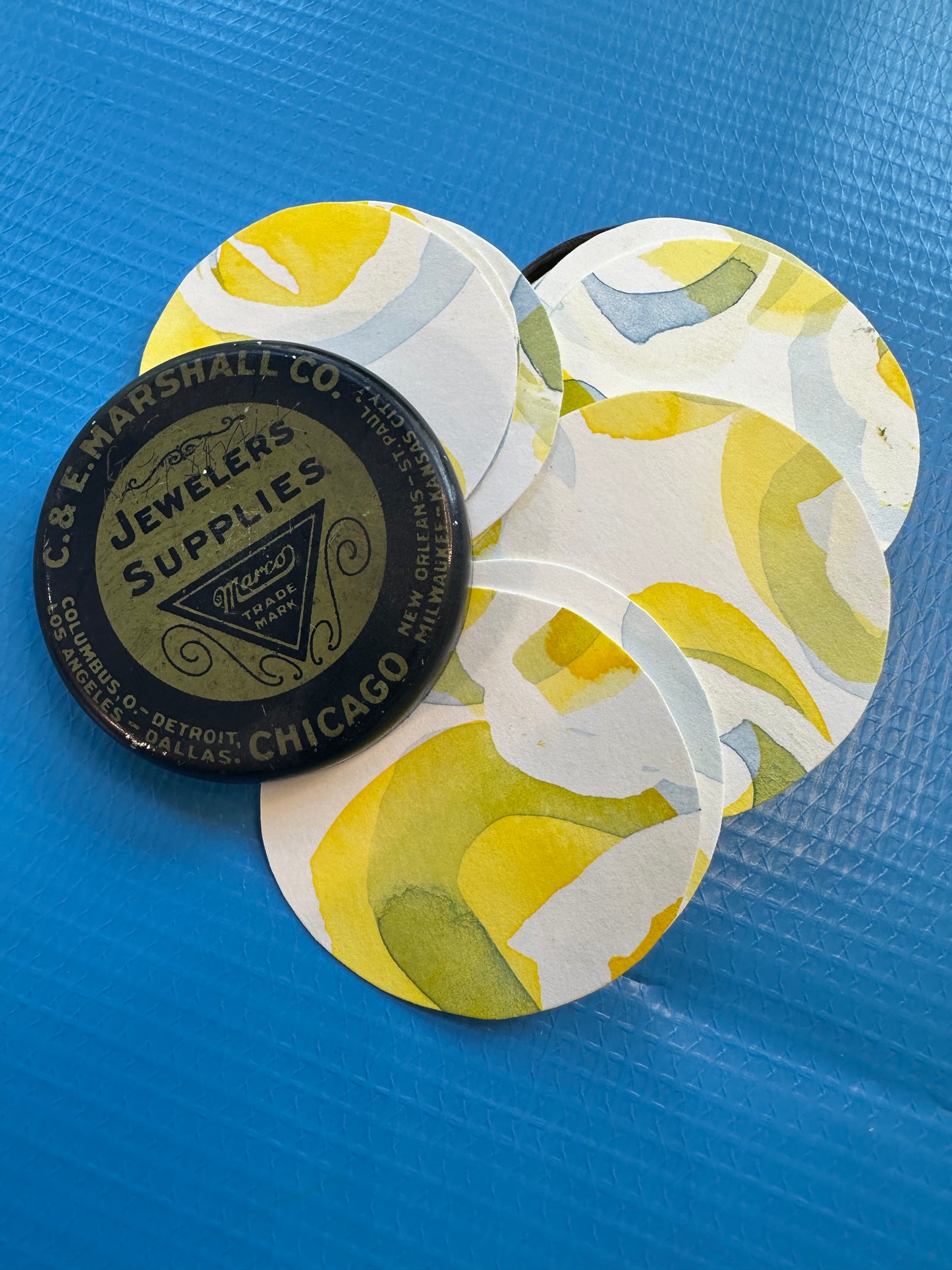 Tin Sketchbook | Jewelers Supplies Container Repurposed | Circle Paper Holder | 19 Pages | One of a kind!