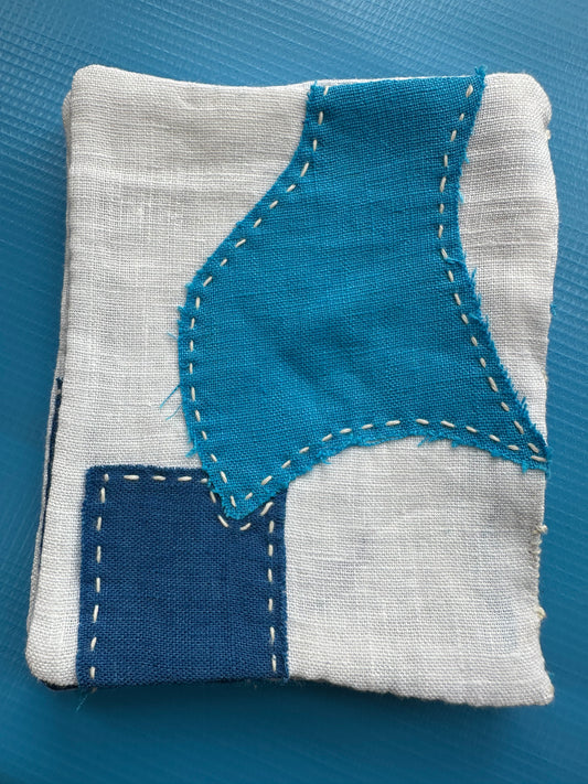 Cloth Book — Water | Cotton, Linen, Sashiko Thread