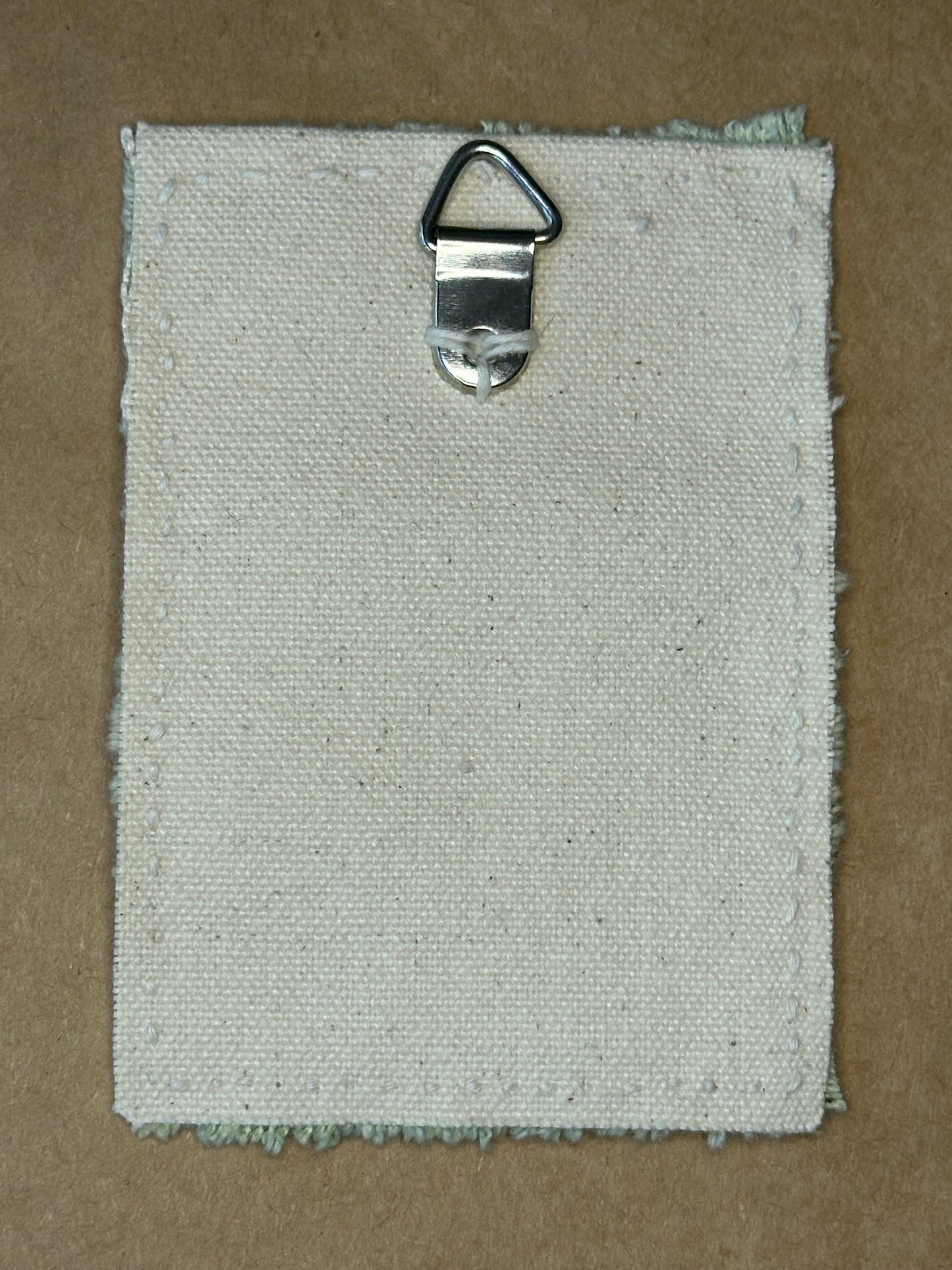 Fragments of Home #1 TeePee | Cotton, Felt, & Thread Art | Small Original Art