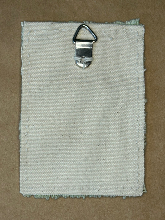 Fragments of Home #1 TeePee | Cotton, Felt, & Thread Art | Small Original Art