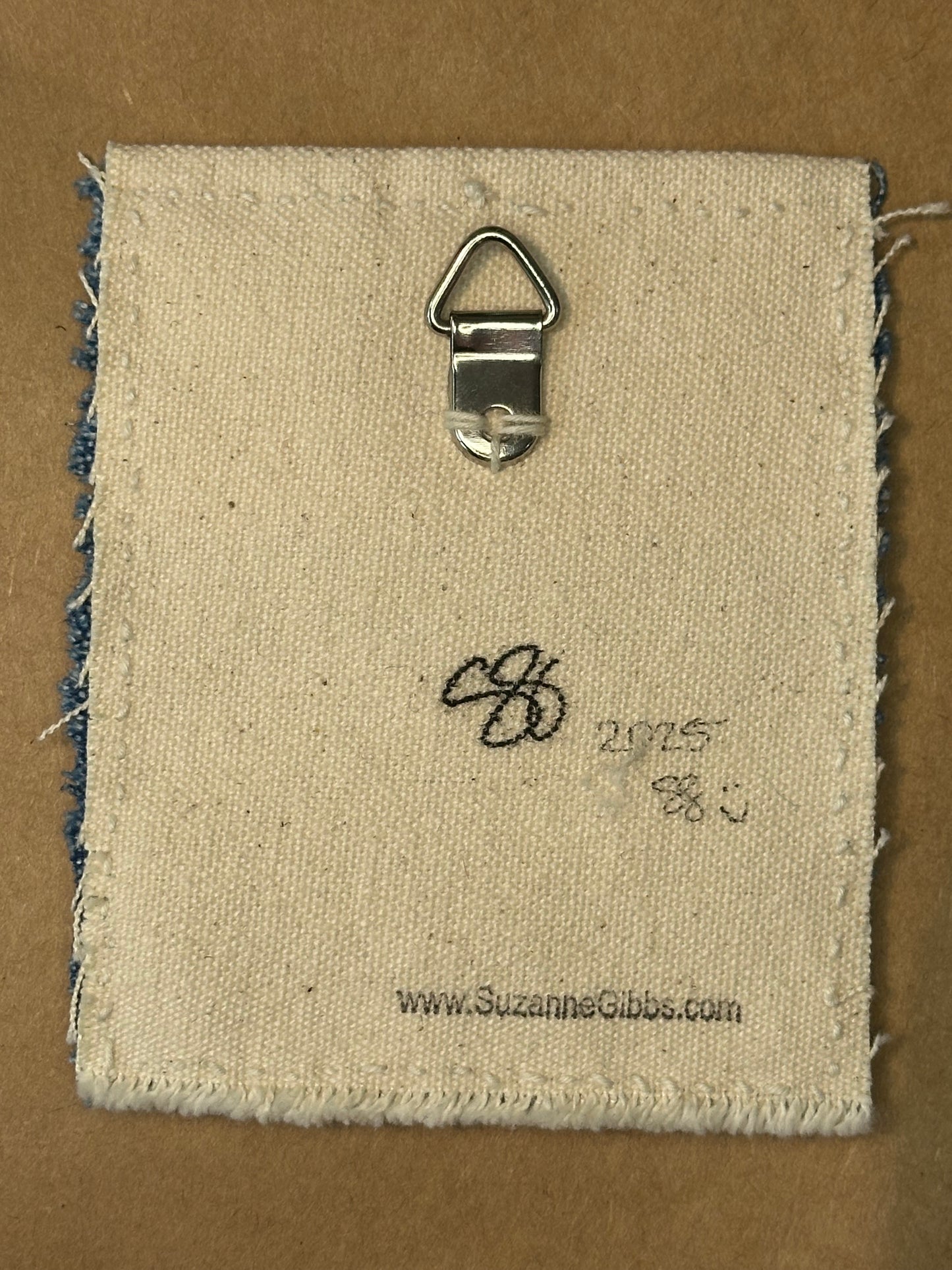 Happy Scrappy #32 Rust Home | Cotton, Felt, & Thread Art | Small Original Art