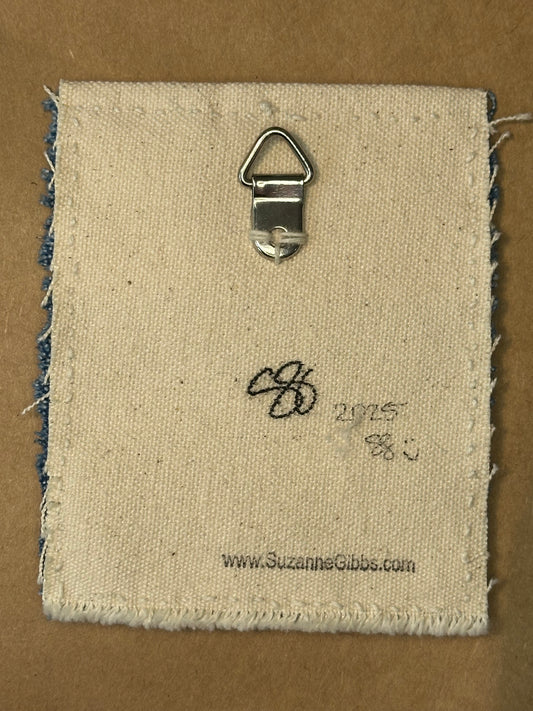 Fragments of Home #2 Rust Home | Cotton, Felt, & Thread Art | Small Original Art