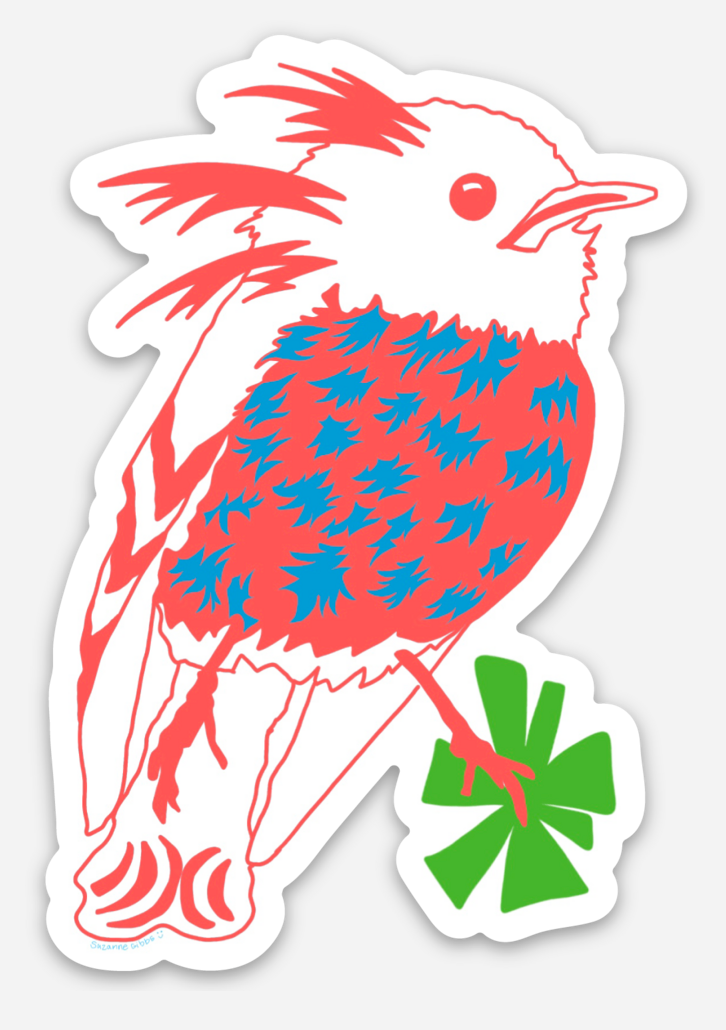 Triple Feather | 2 x 1.25 Inch Die Cut Sticker