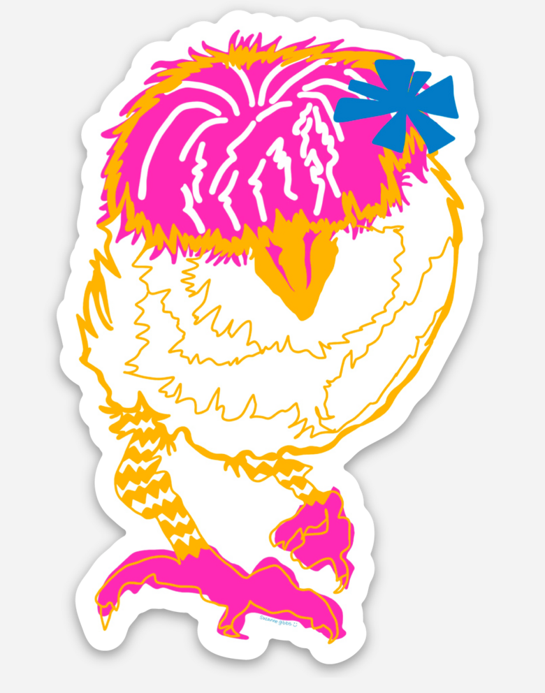 Shy Bird | 2 x 1.25 Inch Die Cut Sticker