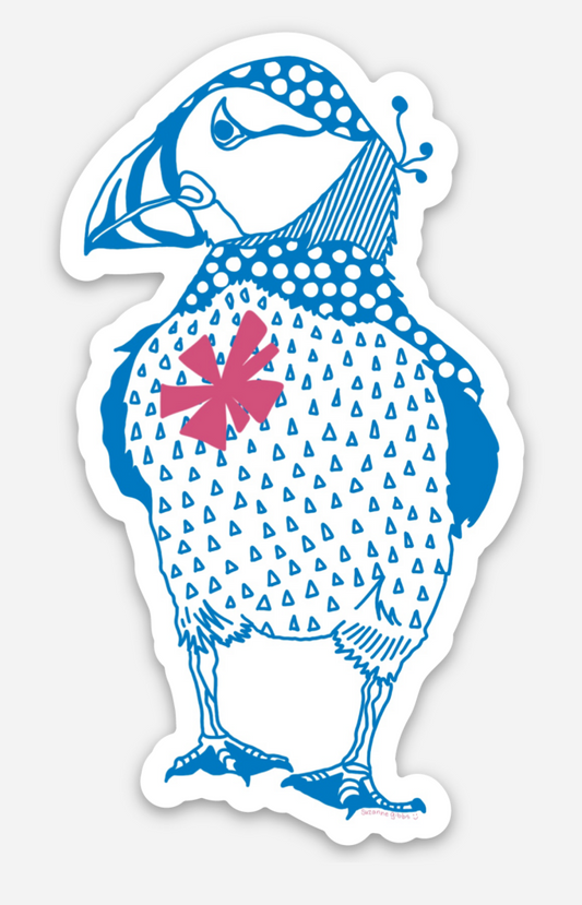 Broken Heart Bird | 2 x 1.25 Inch Die Cut Sticker