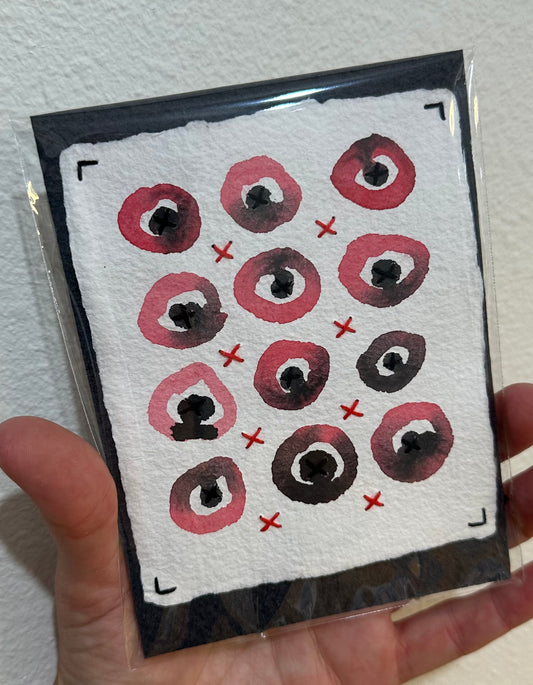 Stitch & So #19 Eye On You | Stitch Painting | Original Art
