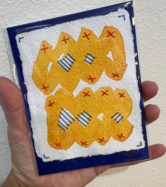 Stitch & So #22 The Game | Stitch Painting | Original Art