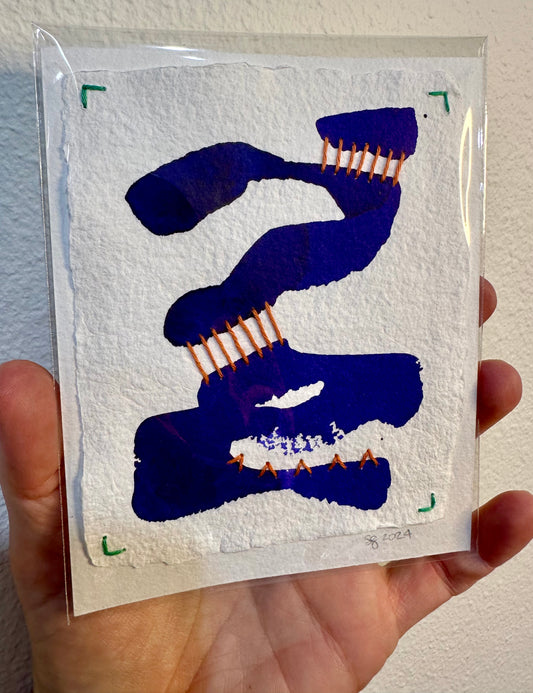 Stitch & So #26 Dragon Teeth | Stitch Painting | Original Art