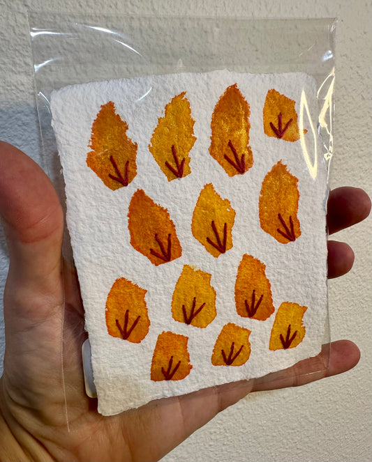 Stitch & So #47 Fire Bramble | Stitch Painting | Original Art