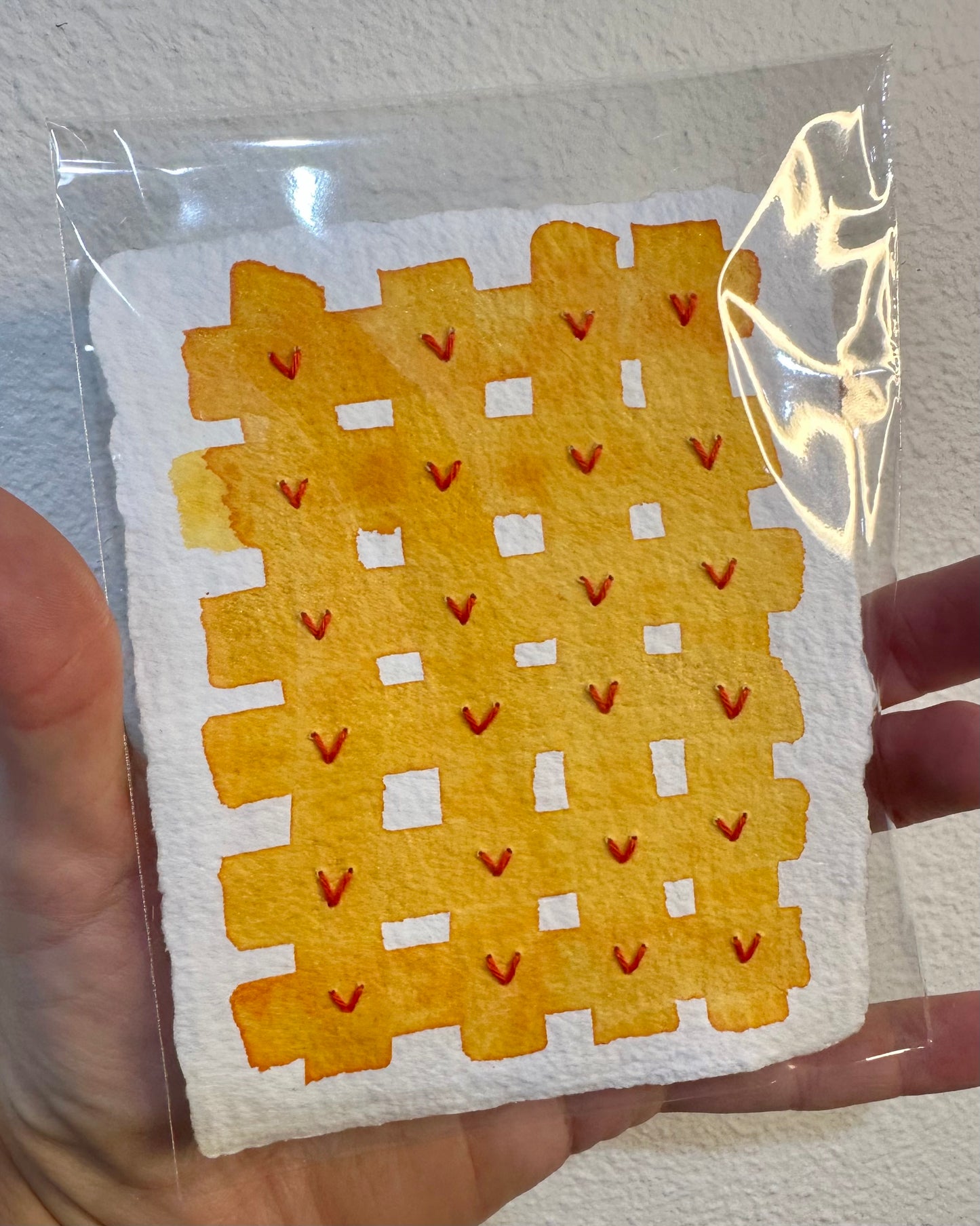 Stitch & So #51 "V" Gate | Stitch Painting | Original Art