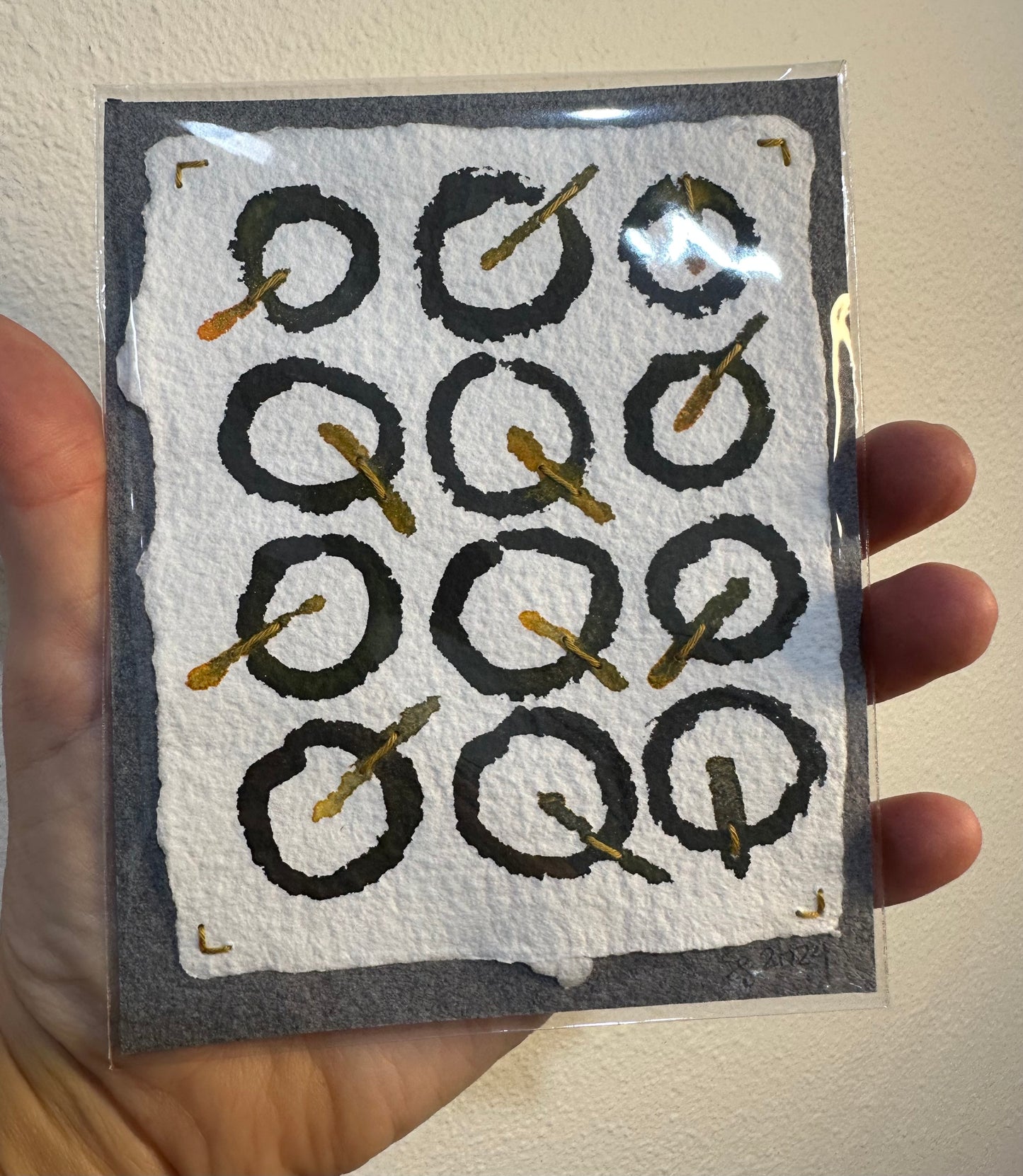 Stitch & So #52 Measure Time | Stitch Painting | Original Art