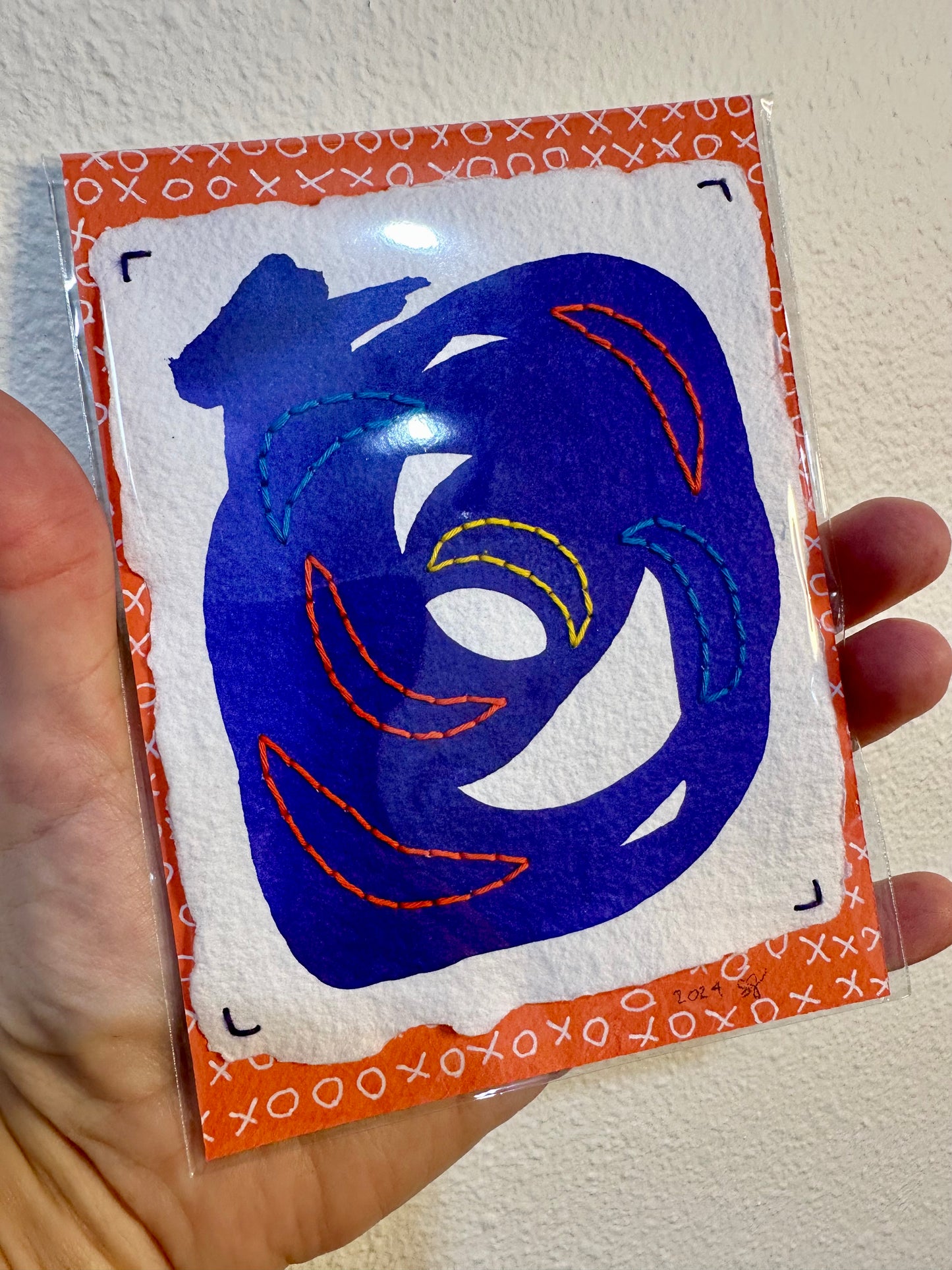 Stitch & So #60 Many Moons | Stitch Painting | Original Art