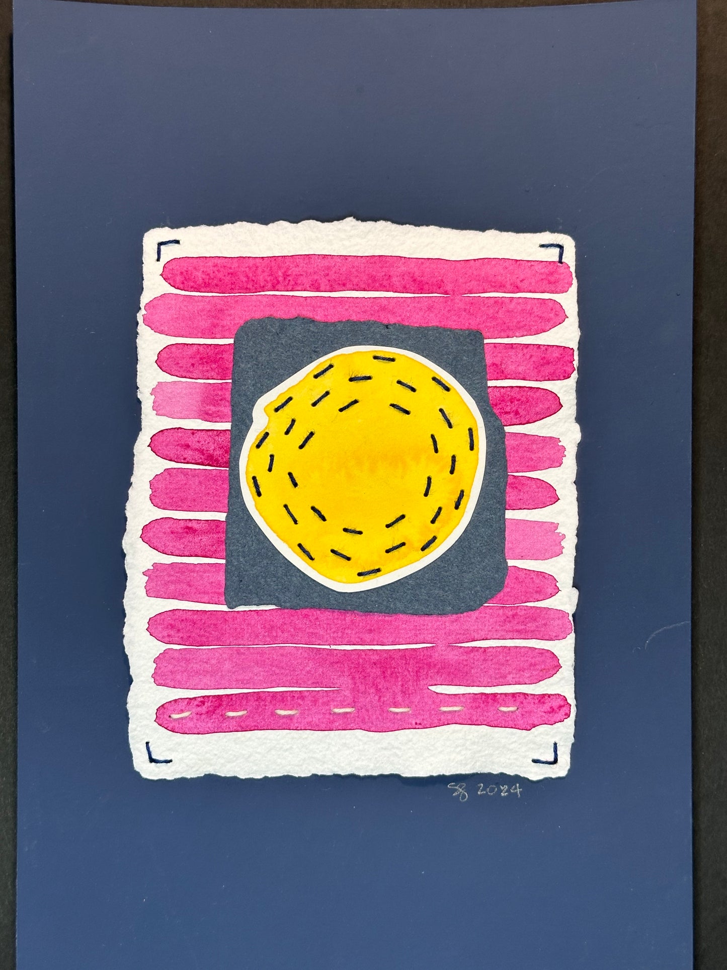 Stitch & So #30 World Win | Stitch Painting | Original Art