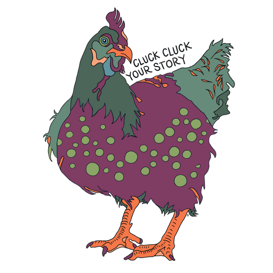 Cluck Cluck Chicken | Full Color Die-Cut Vinyl Sticker