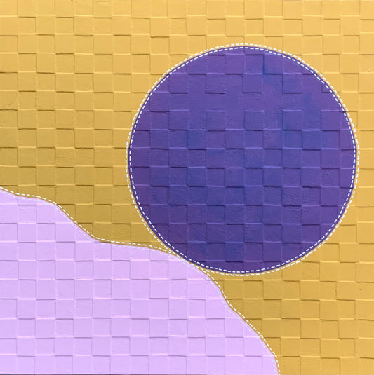 Dots 54, Ochre + Pink & Purple | Abstract Dot Painting | Fine Art