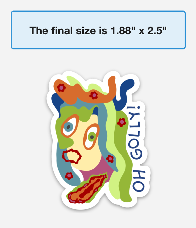 Oh Golly! | Full Color Die-Cut Vinyl Sticker