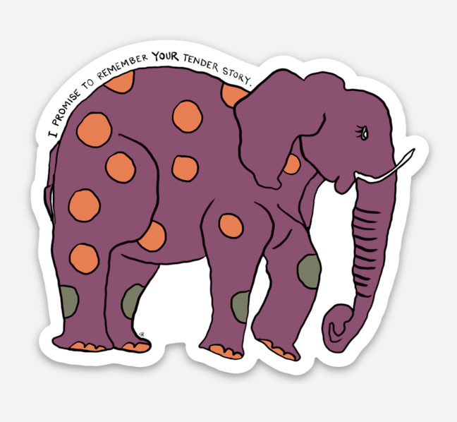 Purple Elephant | Full Color Die-Cut Vinyl Sticker