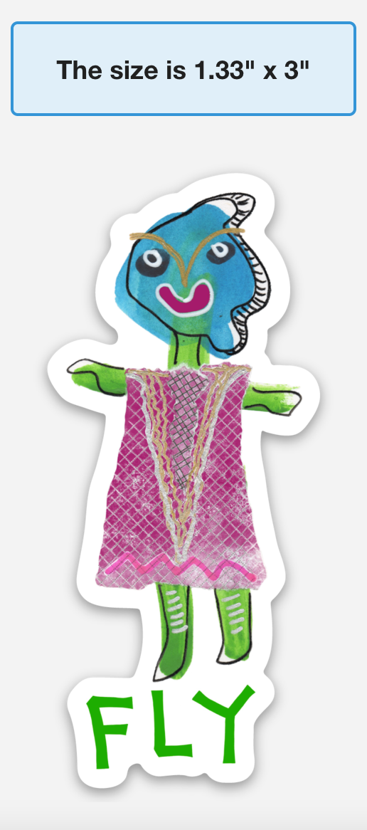 Fly | Full Color Die-Cut Vinyl Sticker