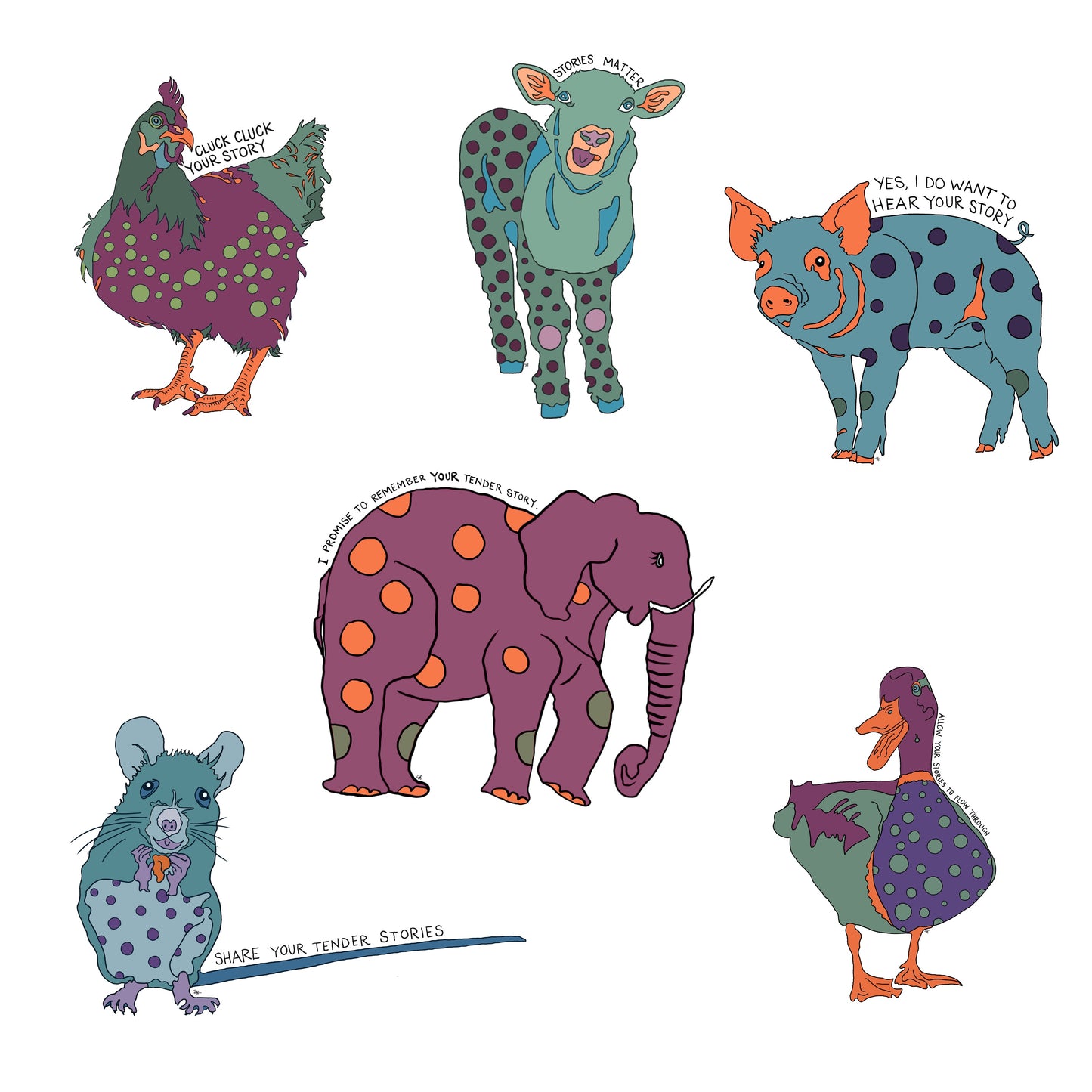 Teal Mouse | Full Color Die-Cut Vinyl Sticker