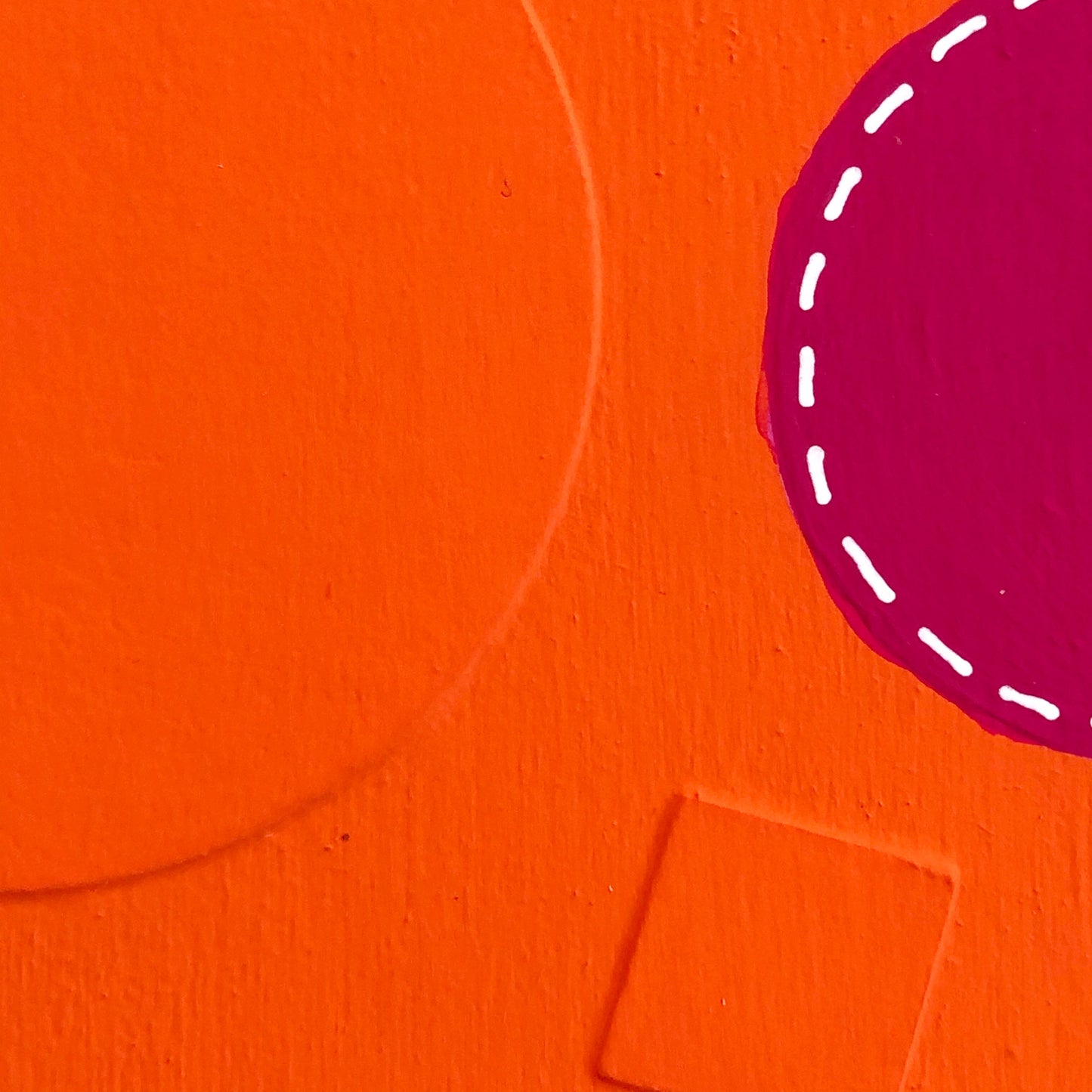 Dots 3, Orange + Teal & Magenta | Contemporary Fine Art | Orange Painting