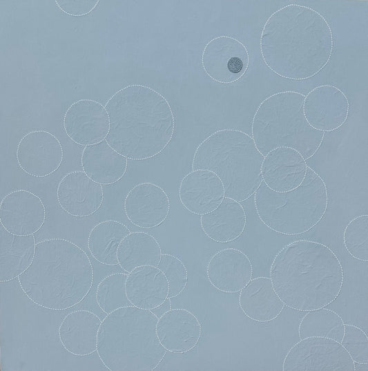 Dots 68, Pale Blue + Texture | Original Art | Painting