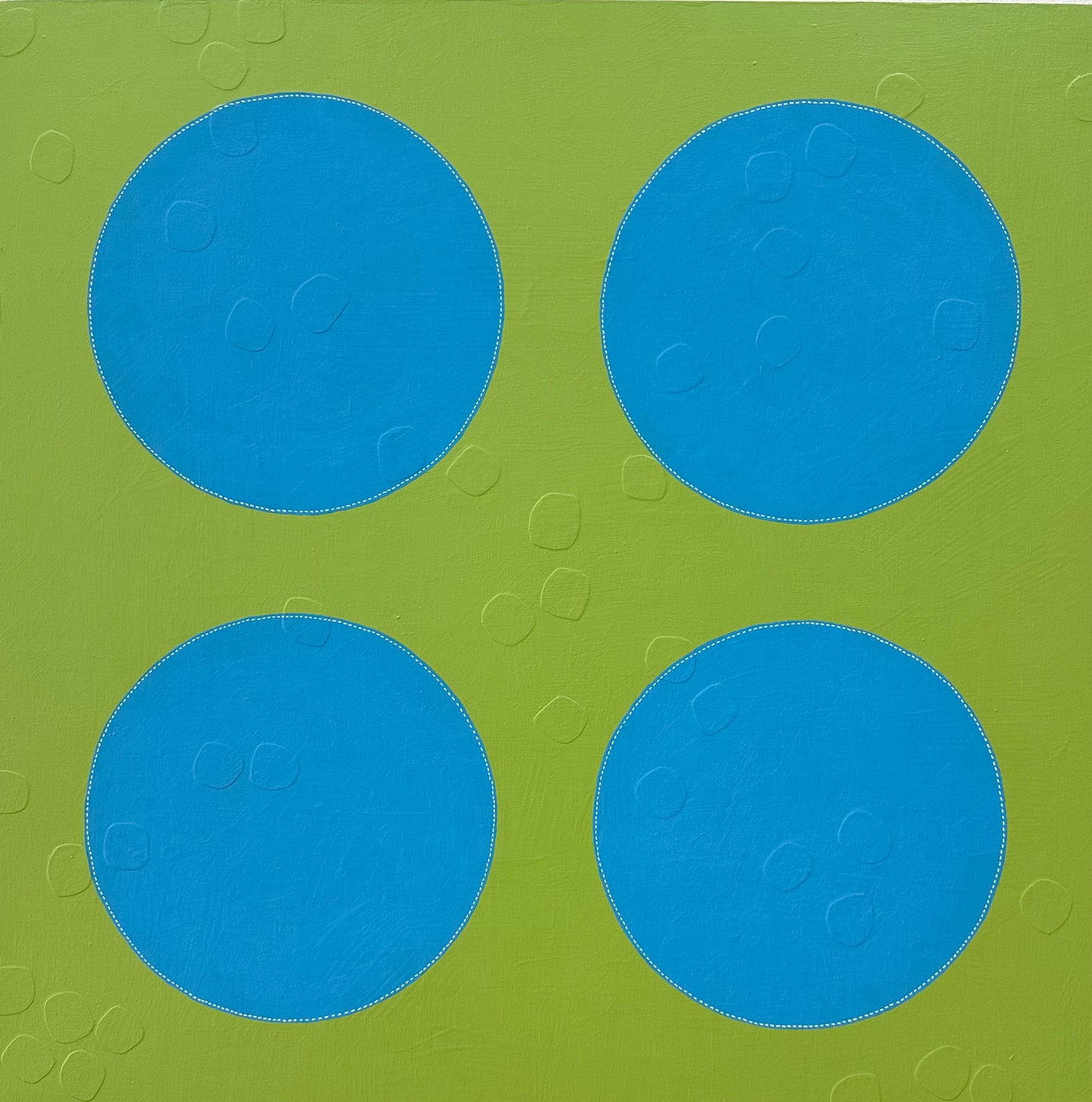 Dots 78, Key Lime + Sky | Original Art | Painting