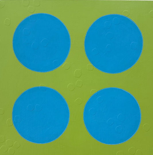 Dots 78, Key Lime + Sky | Original Art | Painting