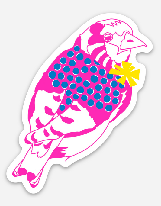 Pink Bird | 2 x 1.24 Inch Die Cut Sticker