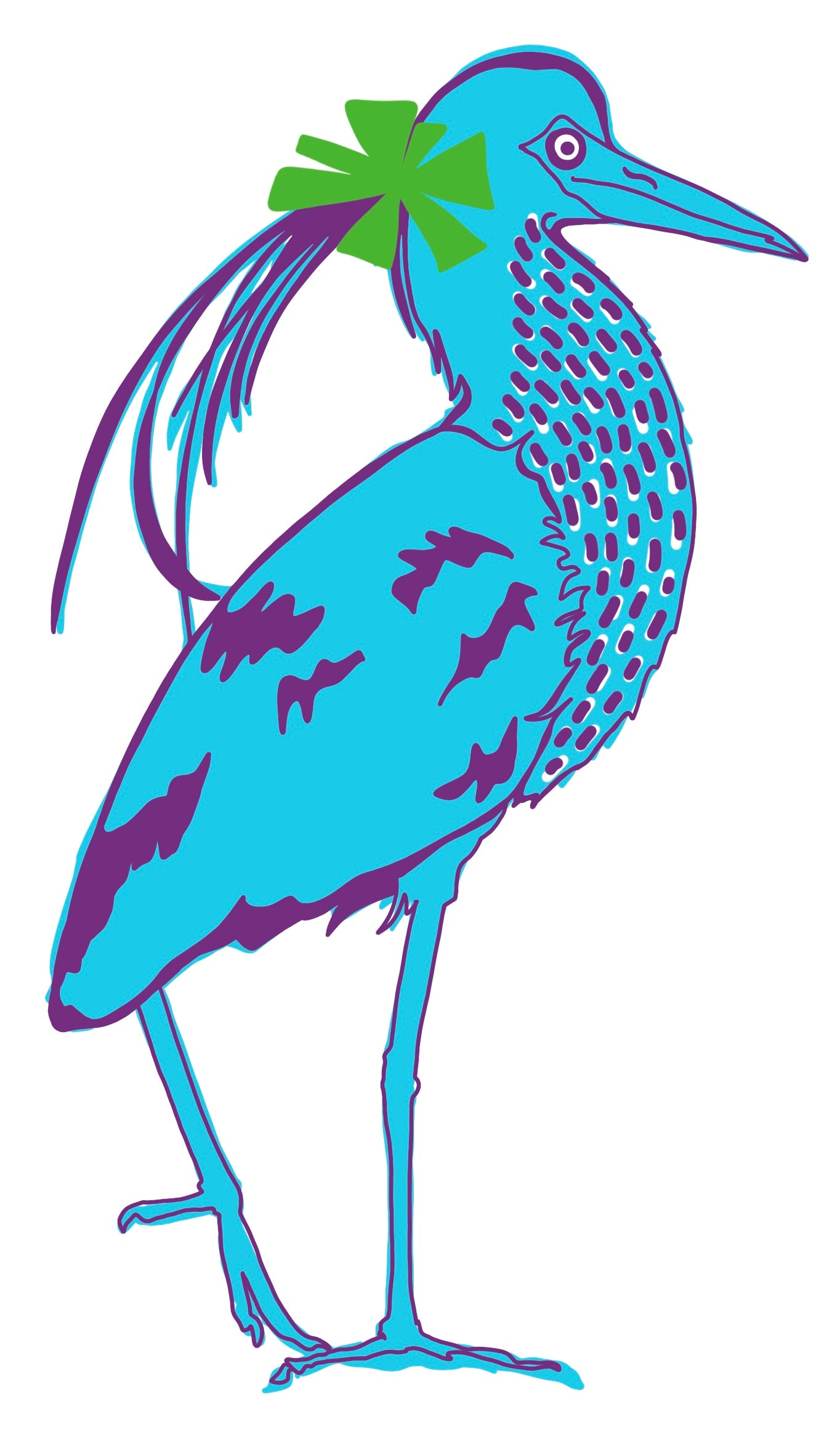 Teal Feather Bird | SEPT 2024 | 2 x 1.5 Inch Die Cut Sticker