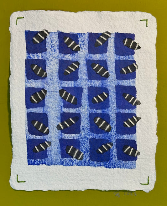 Stitch & So #20 Superficial Bugs | Stitch Painting | Original Art