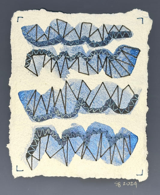Stitch & So #39 Raw Diamond | Stitch Painting | Original Art