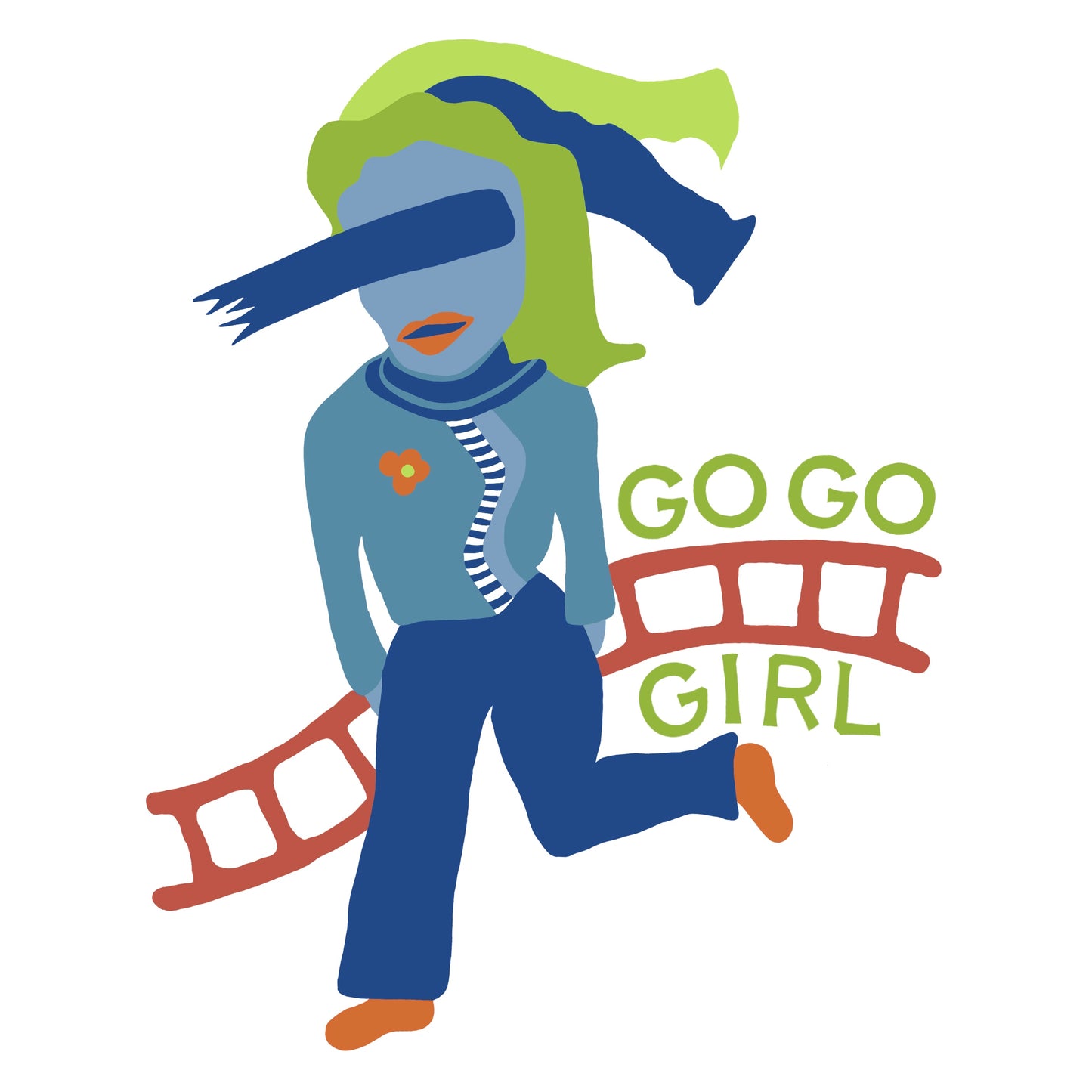 Go Go Girl | Full Color Die-Cut Vinyl Sticker