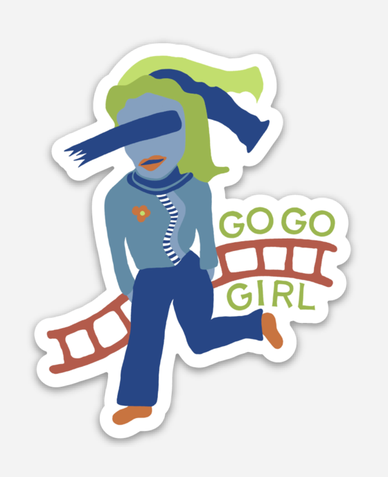 Go Go Girl | Full Color Die-Cut Vinyl Sticker